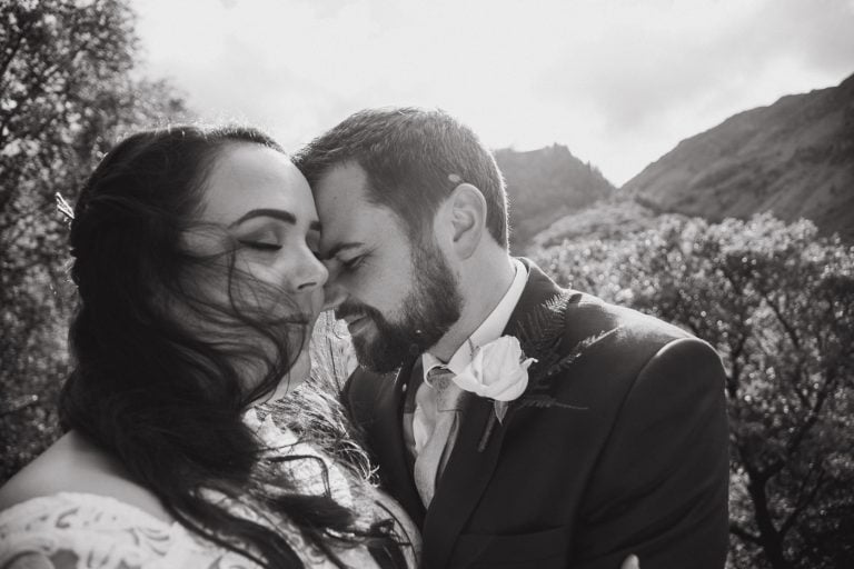 Bride and groom who eloped to the lake district