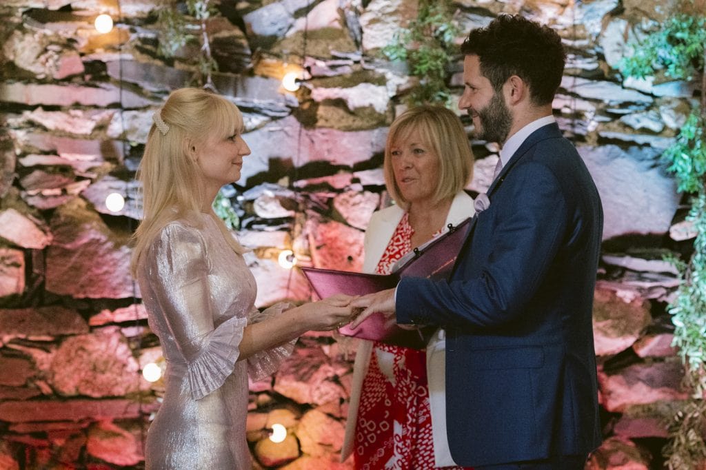 Bride and Groom Registration Signatures at Yew Tree Farm Wedding