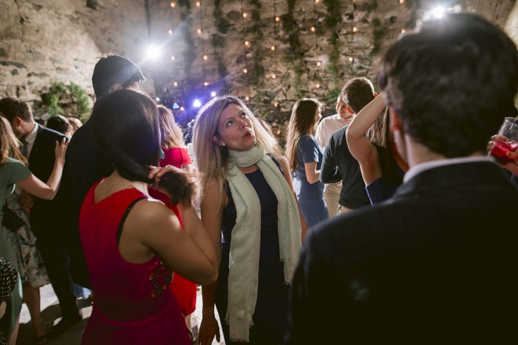 Guests in Main Hall interacting and Dancing Portrait Session