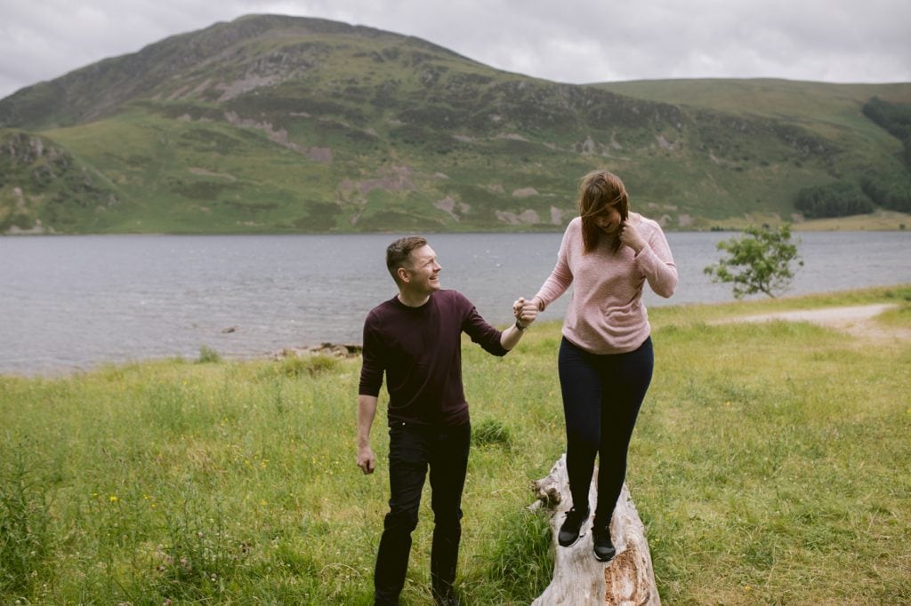 Couple Walk Together at Ennerdale Water