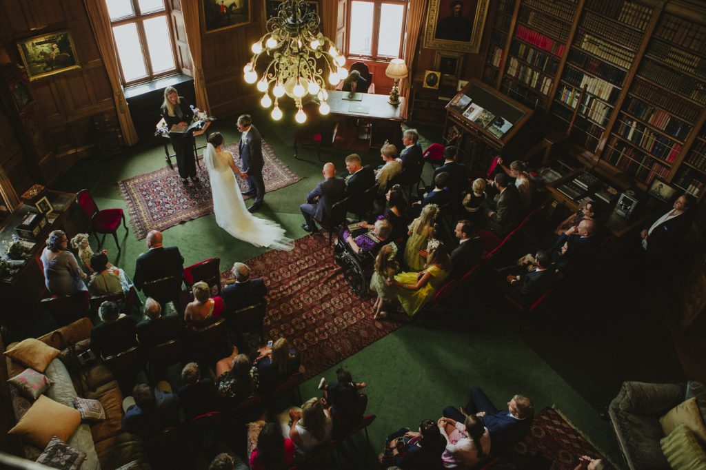 Second shooter photograph from above the ceremony room